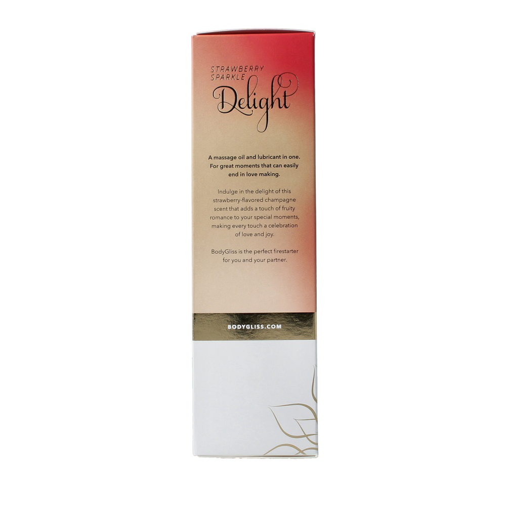 Bodygliss Silky soft massageolie champagne strawberry 150.00 Milliliter