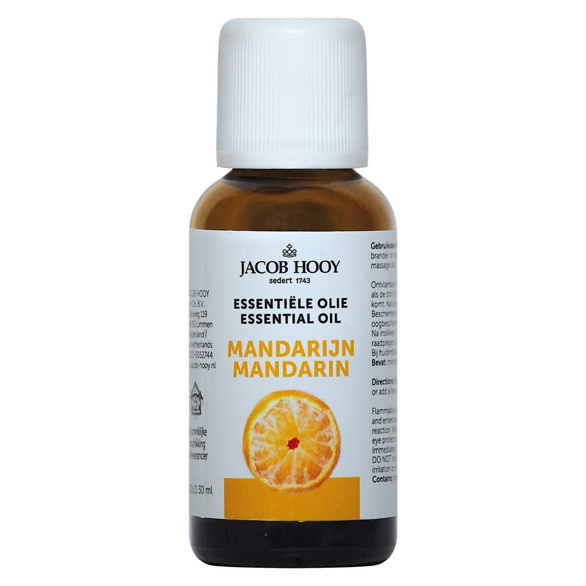 Jacob Hooy Mandarijn olie 30.00 Milliliter