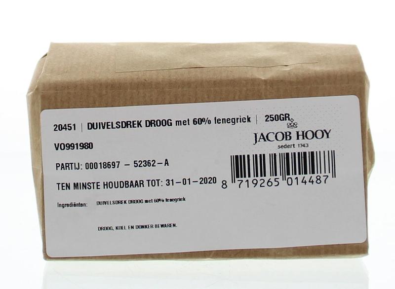 Jacob Hooy Duivelsdrek droog met fenegriek 250 Gram
