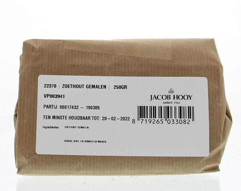 Jacob Hooy Zoethout ongeschild gemalen 250 Gram