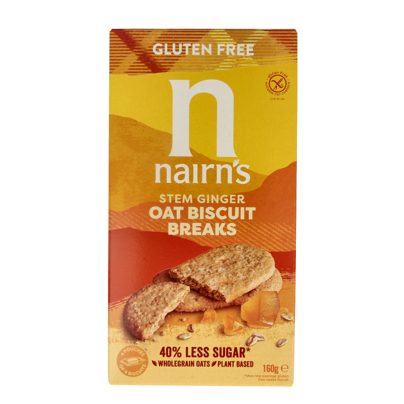 Nairns Biscuit breaks ginger 160 Gram