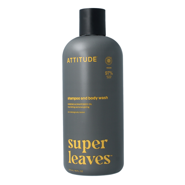 Attitude Shampoo & bad 2 in 1 super leaves sports 473.00 Milliliter