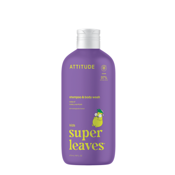 Attitude Kids Shampoo & Body Wash Vanilla & Pear 473.00 Milliliter