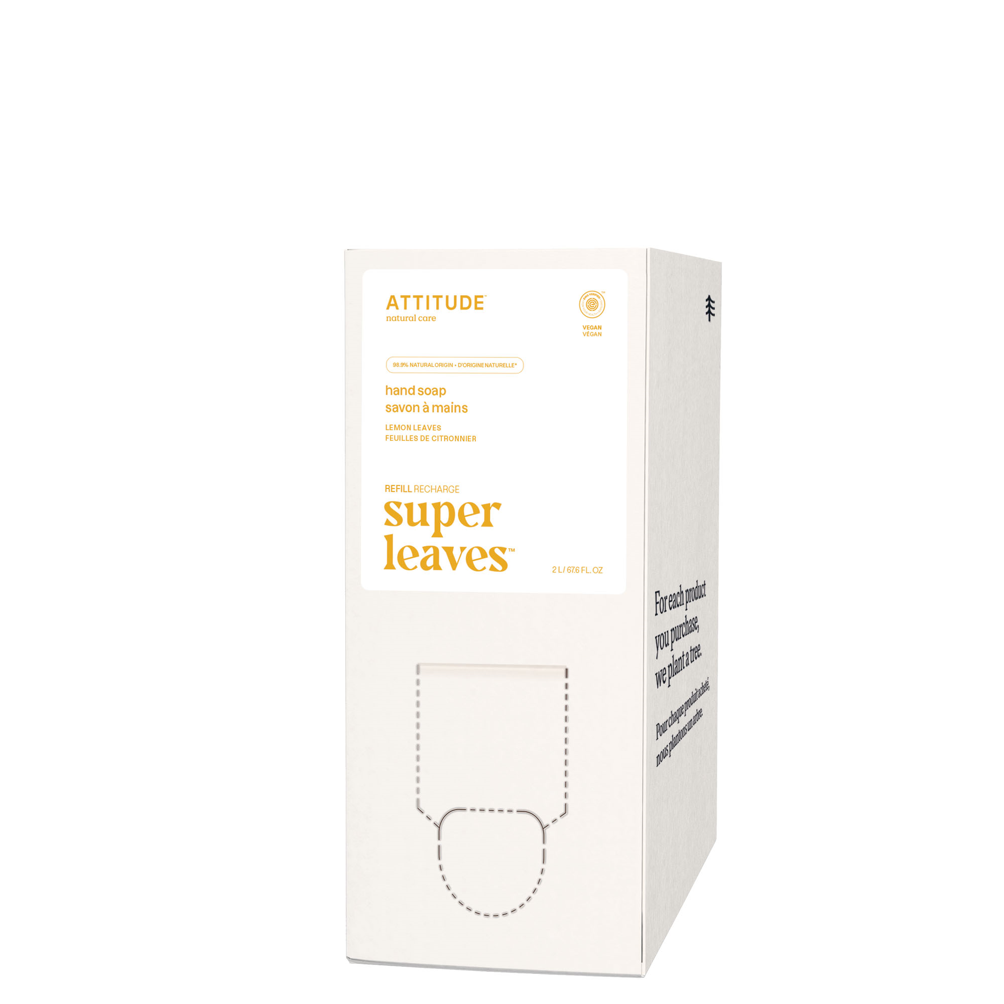 Attitude Super leaves handzeep lemon leaves eco refill 2 Liter