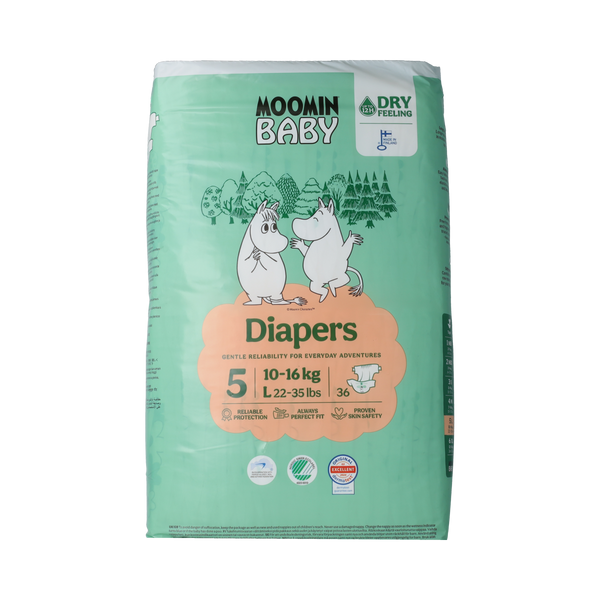 Moomin Moomin Baby luiers maat 5 36 pcs. 10-16 kg 36.00 Stuks