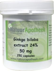 Natuurapotheek Ginkgo biloba 24% 50mg 250 Capsules