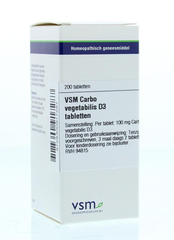 VSM Carbo vegetabilis D3 200 Tabletten