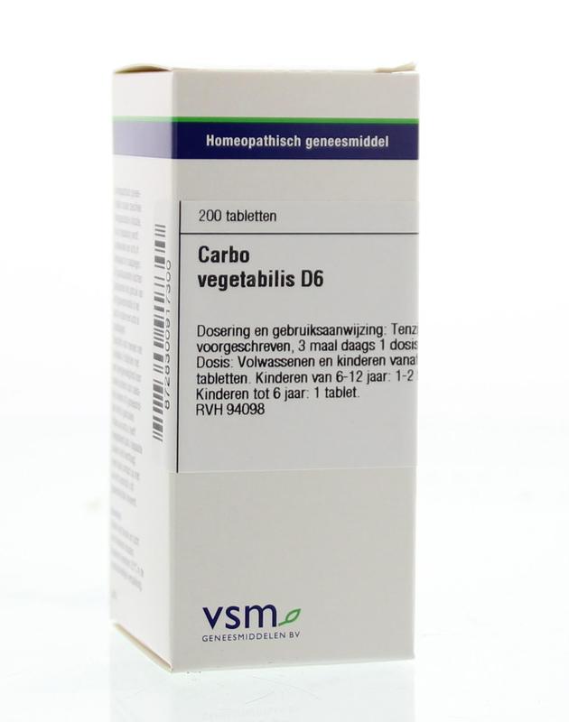 VSM Carbo vegetabilis D6 200 Tabletten
