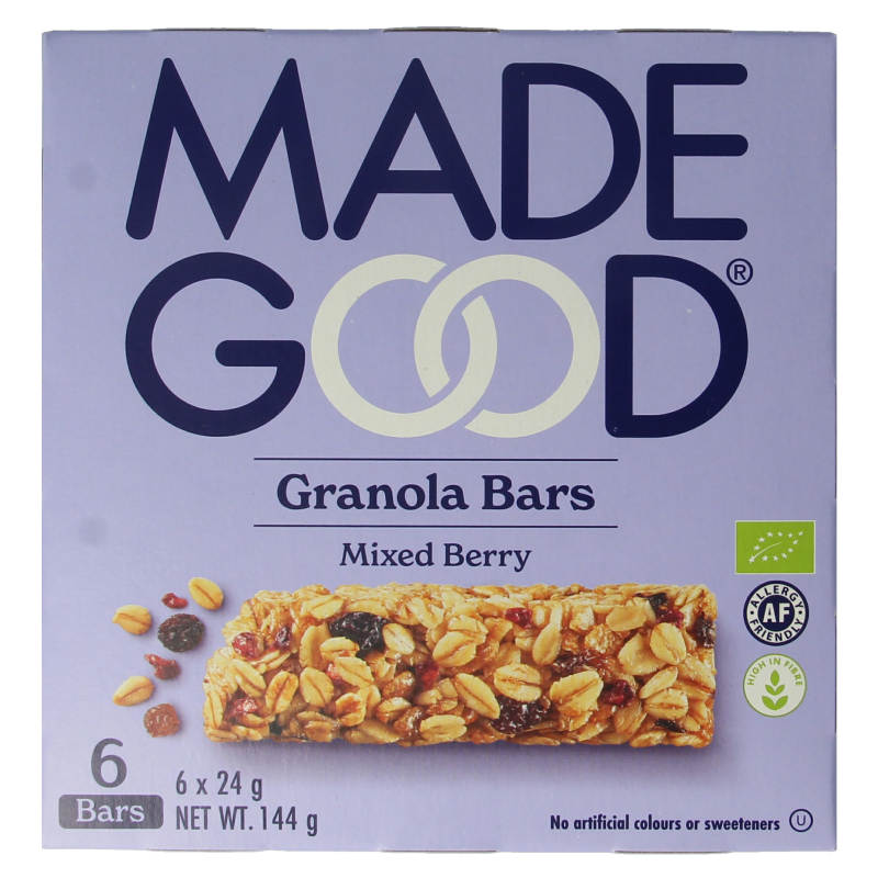 Made Good Granola bar mixed berries 24 gram bio 6 Stuks