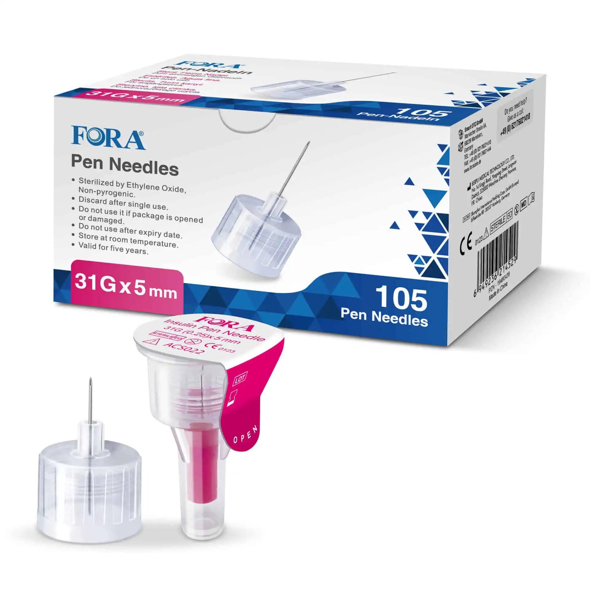 Fora FORA Pennaalden 31G 5mm (105 Stuks) 105.00 Stuks