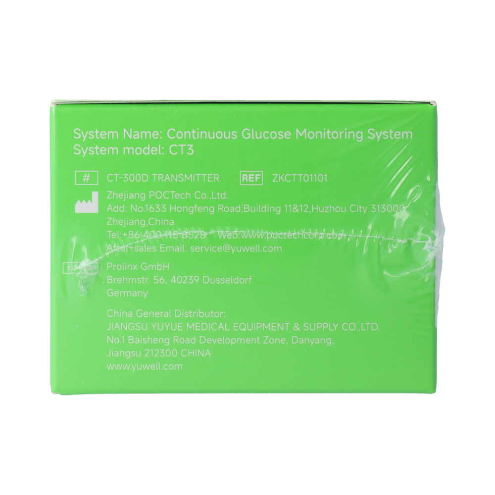 Yuwell Anytime Glucose Transmitter CT3 (voor 2 jaar) 1.00 Stuks