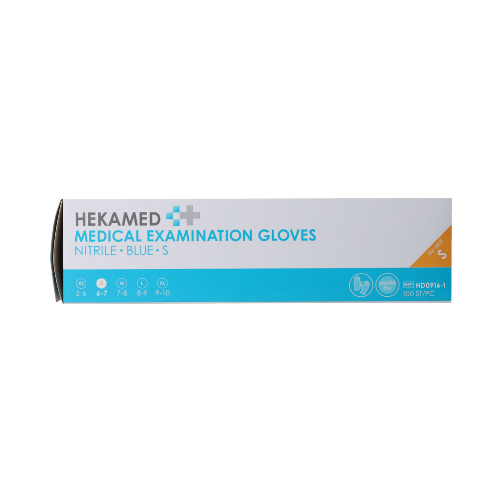 Hekamed Handschoenen soft nitrile S 100.00 Stuks