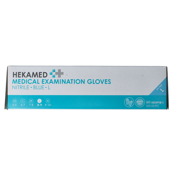 Hekamed Handschoen soft nitrile L 100.00 Stuks