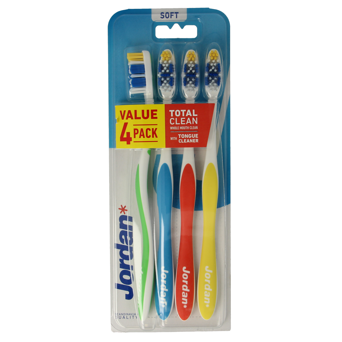 Jordan Tandenborstel totalclean soft 4.00 Stuks