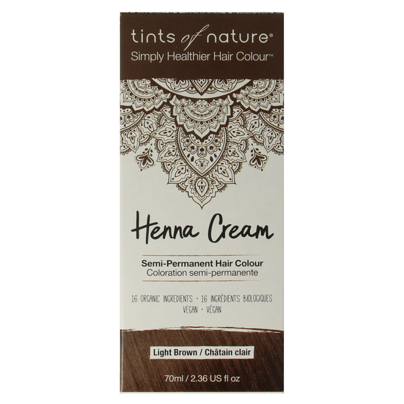 Tints Of Nature Henna cream light brown semi permanent 70 Milliliter