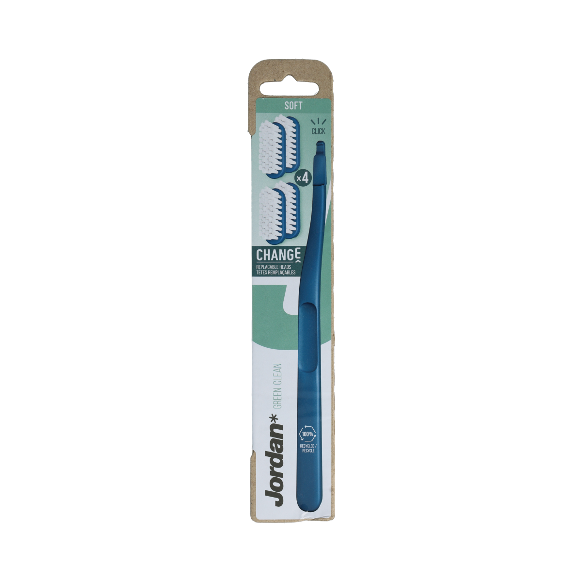 Jordan Tandenborstel Green Clean Change Soft 4-pack 4.00 Stuks