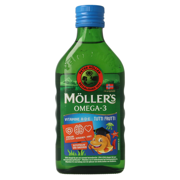 Mollers Omega-3 levertraan tutti frutti 250.00 Milliliter