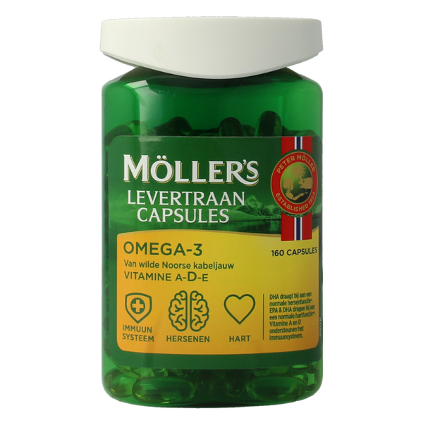 Mollers Omega-3 levertraancapsules 160.00 Capsules