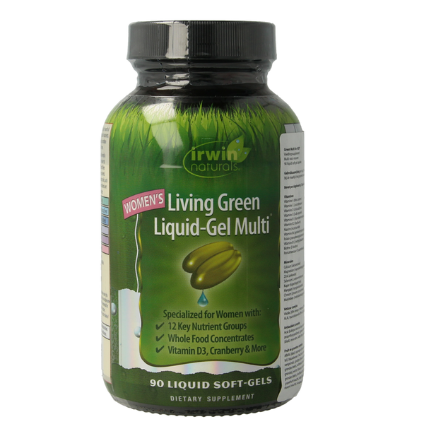 Irwin Naturals Living green liquid gel multi for women  90.00 Softgels