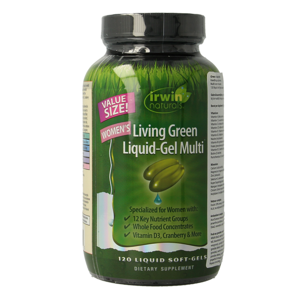 Irwin Naturals Living green liquid gel multi for women 120.00 Softgels