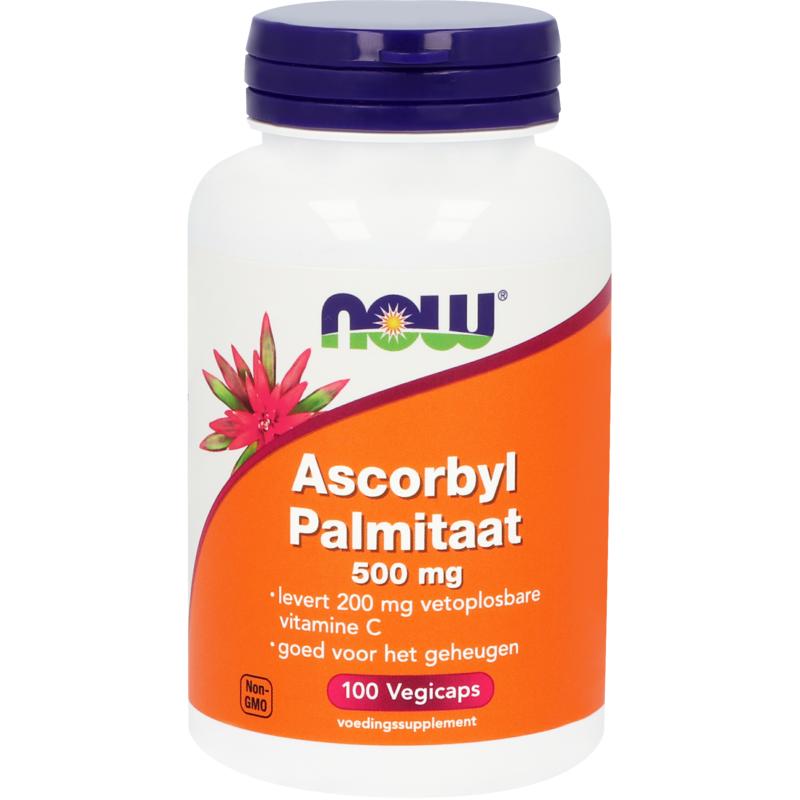NOW Ascorbyl palmitaat 500mg 100 Vegetarische capsules