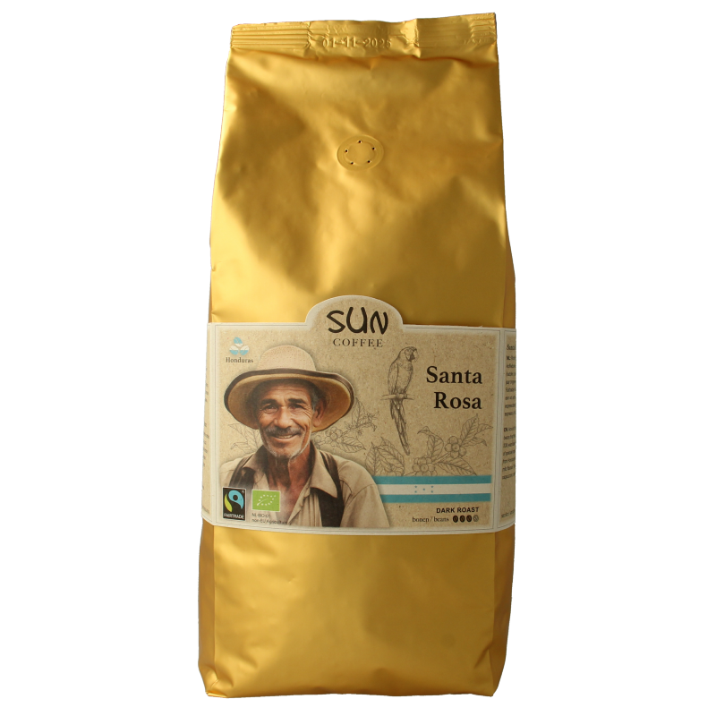 SUN Coffee Santa rosa bonen dark roast bio 1 Kilogram
