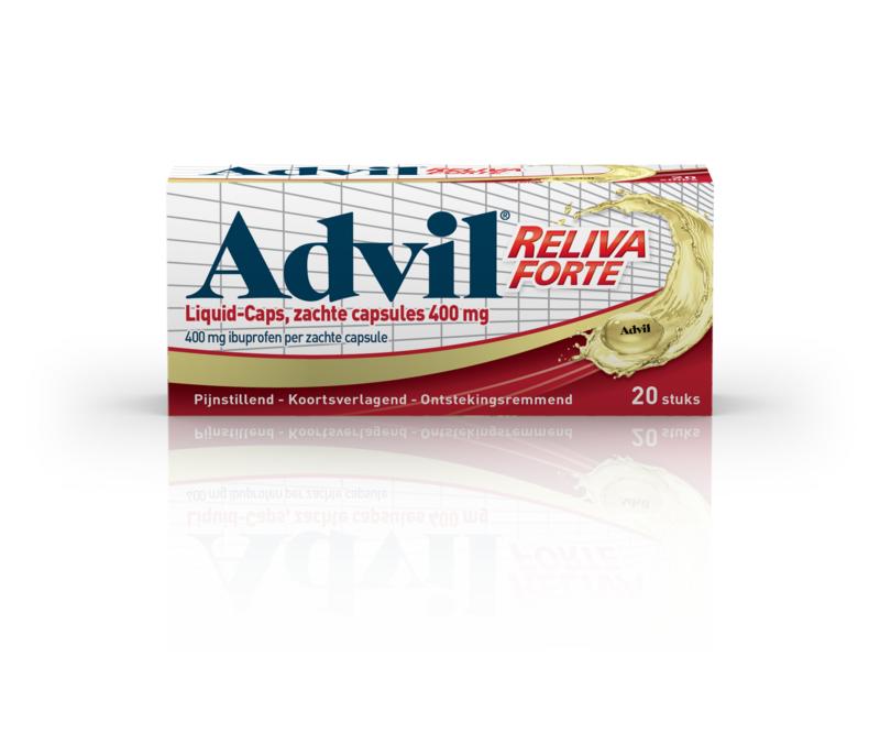 Advil Reliva liquid caps 400mg 20 Capsules