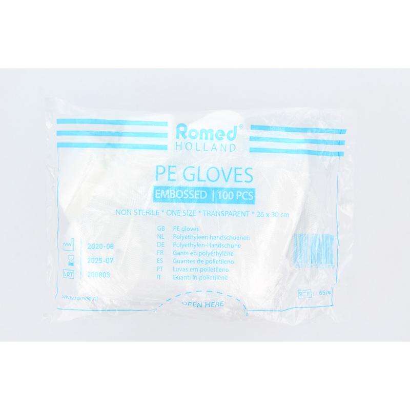 Romed Polyester handschoen ruw 100 Stuks
