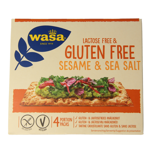 Wasa Knackebrod met sesam en zeezout glutenvrij 240.00 Gram