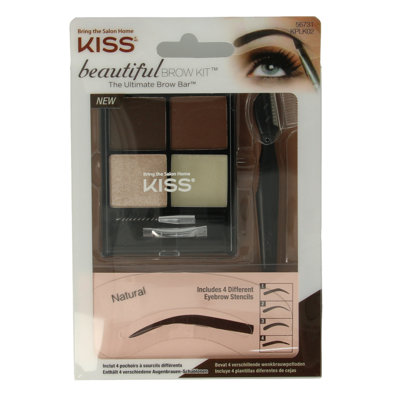Kiss Beautiful brow kit  1 Stuks