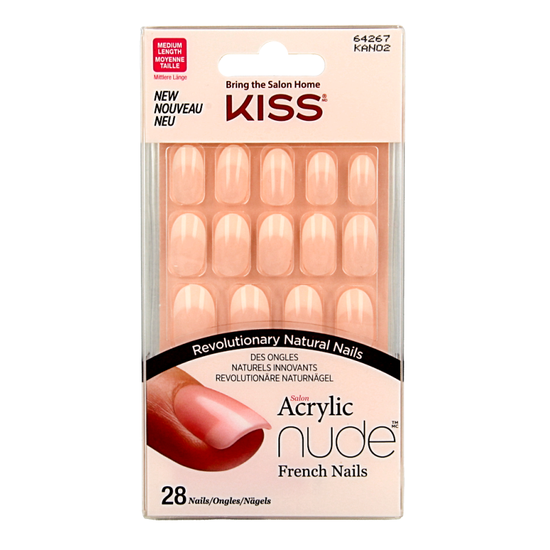 Kiss French nude acrylic nails graceful 1 Set
