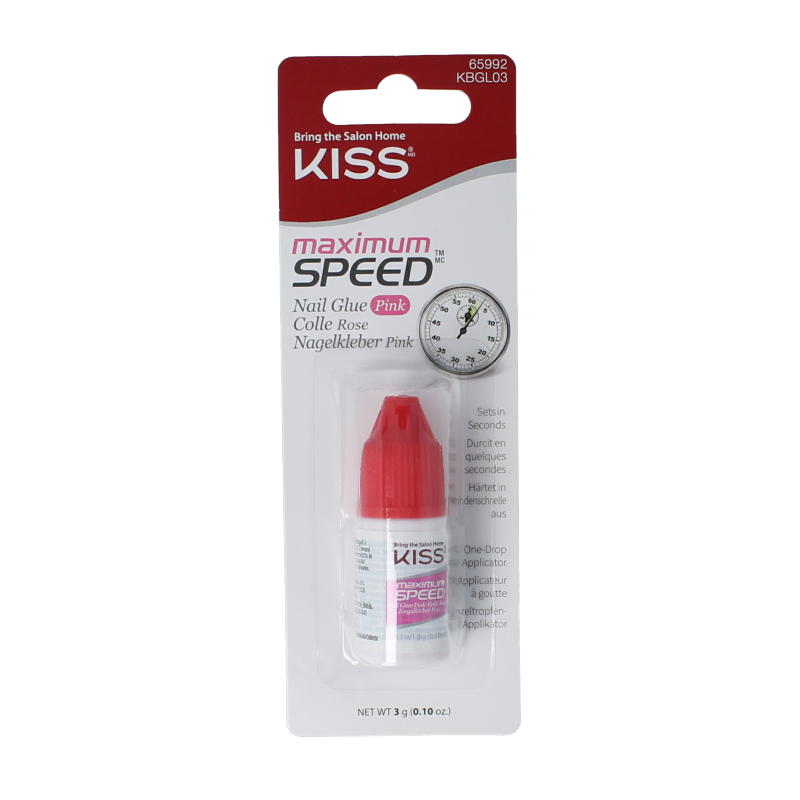 Kiss Nail glue max speed pink 1 Stuks