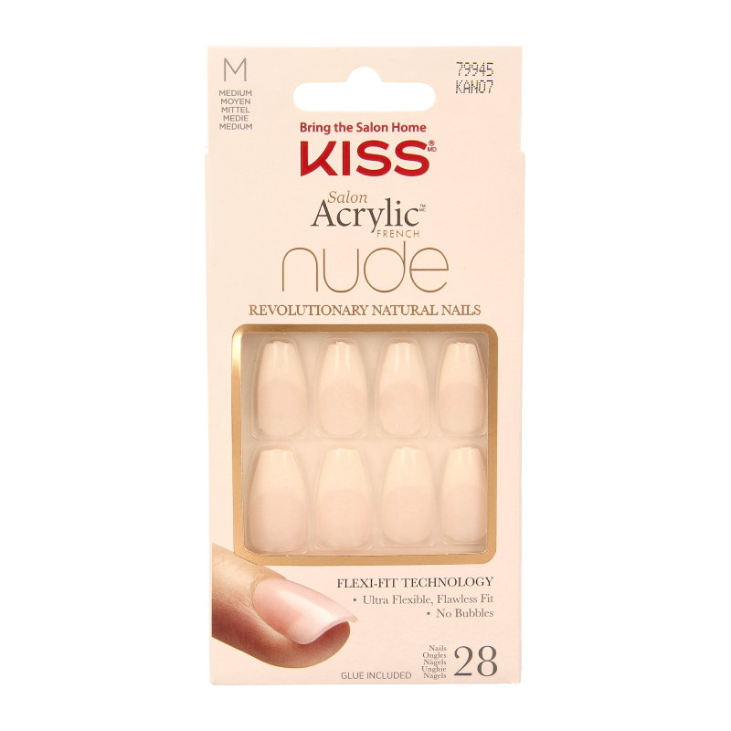Kiss French nude acrylic nails leilani 1 Set