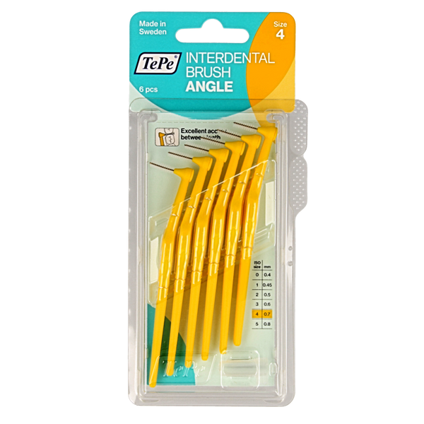 TePe Angle geel 0.7 mm maat 4 6 Stuks