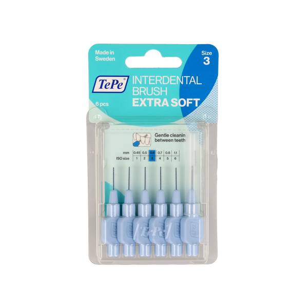 TePe Interdentale rager extra soft licht blauw maat 3 6.00 Stuks