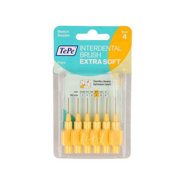 TePe Interdentale rager extra soft licht geel maat 4 6.00 Stuks