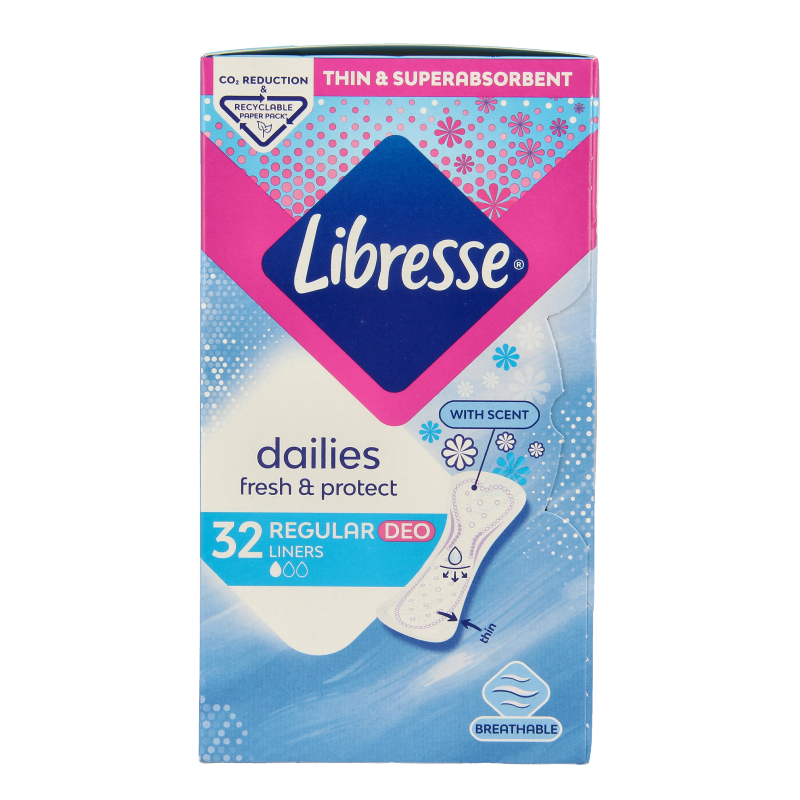 Libresse Inlegkruisjes daily fresh normaal deo fresh 32 Stuks