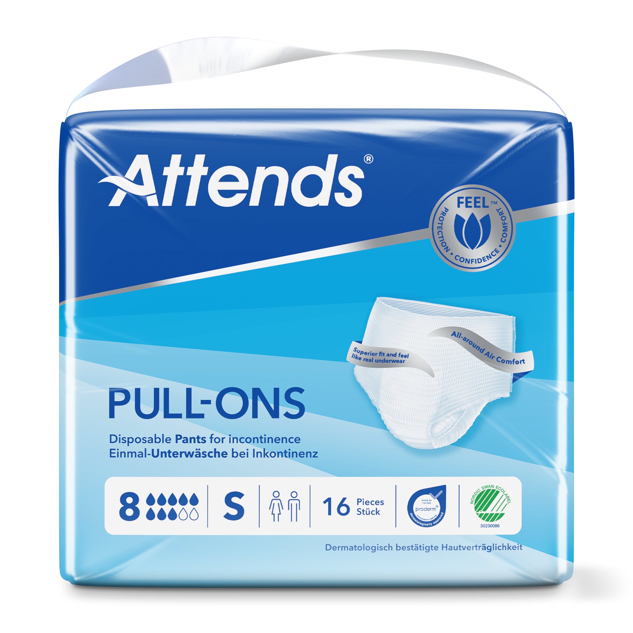 Attends Pull ons /8 small  16.00 Stuks
