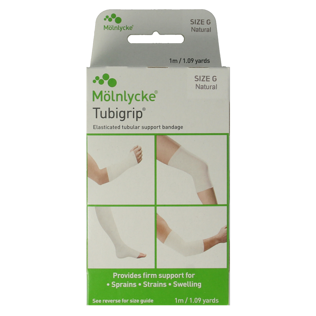 Tubigrip Elastisch buisverband G 1m x 12cm 1524 wit 1.00 Stuks