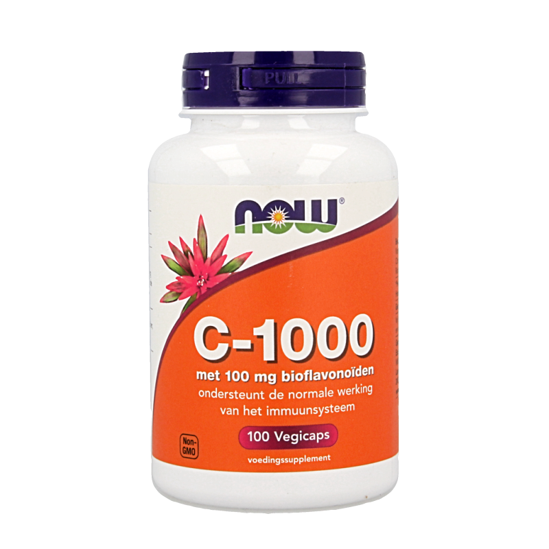 NOW Vitamine C 1000mg bioflavonoiden 100 Vegetarische capsules