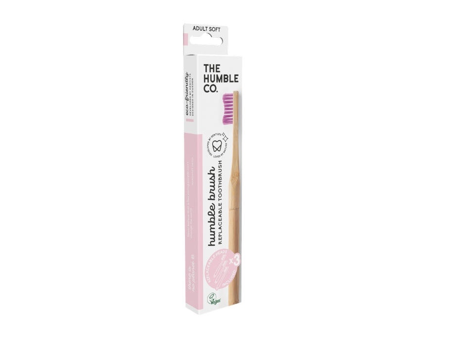 The Humble Co Tandenborstel Bamboe + 3 Borstelkoppen - Soft 1.00 Stuks