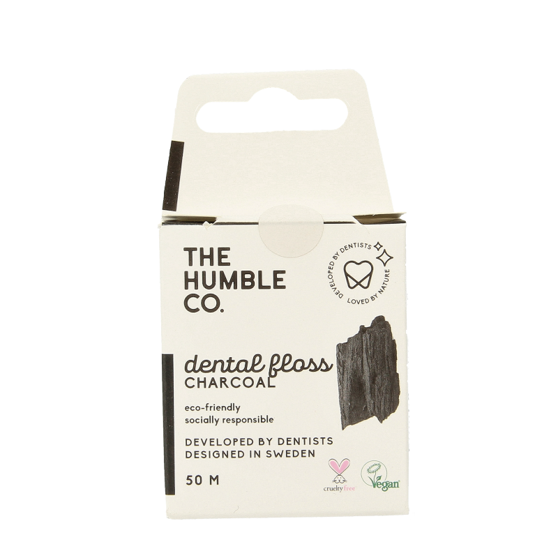 The Humble Co Dental floss charcoal 1 Stuks