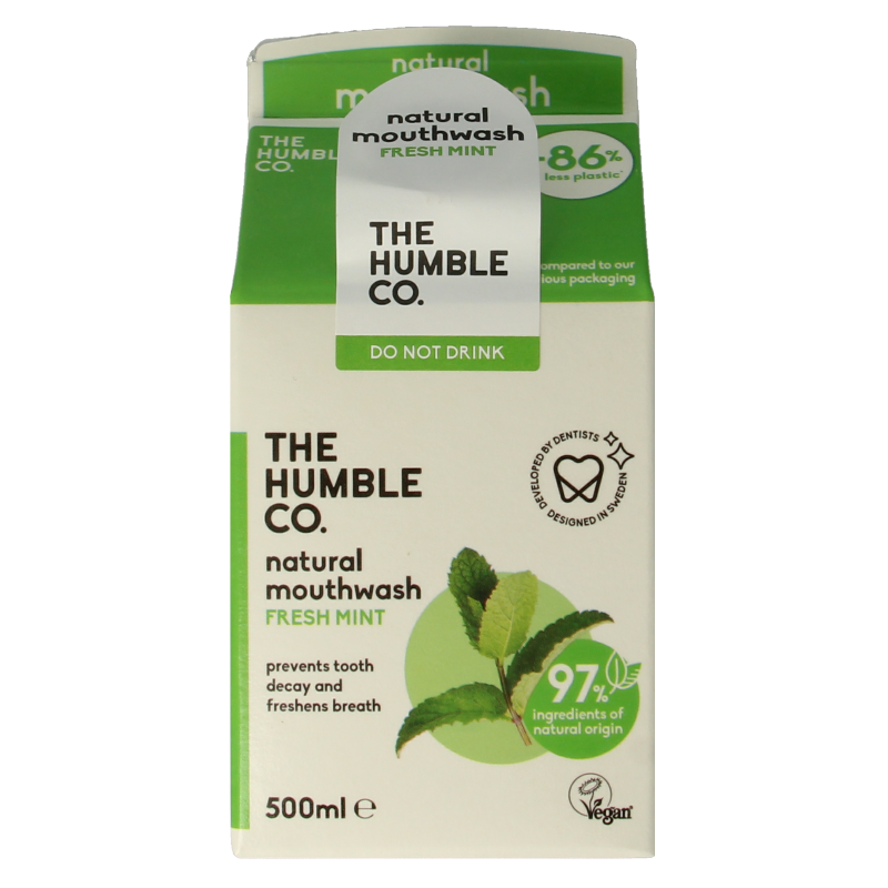 The Humble Co Mondwater fresh mint 500 Milliliter
