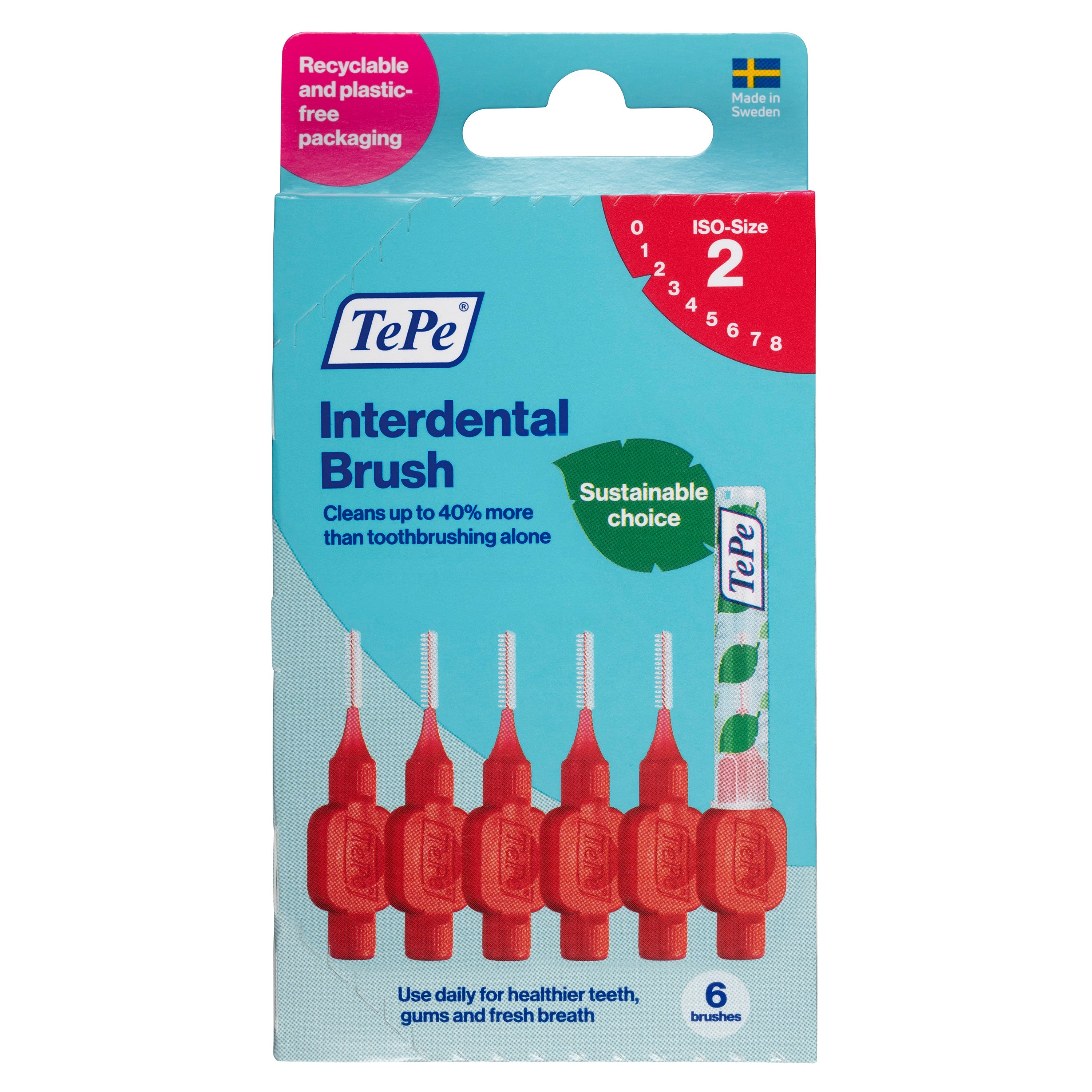 TePe Interdentale ragers original rood 0,5mm maat 2 6 Stuks