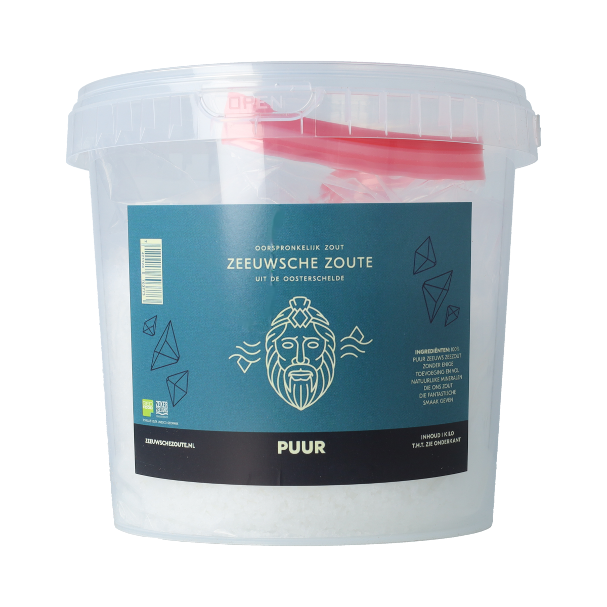 Zeeuwsche Zoute Puur zout in emmer 1.00 Kilogram