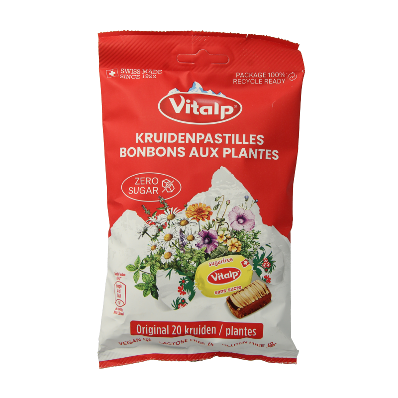 Vitalp 20 Kruiden original suikervrij 75 Gram
