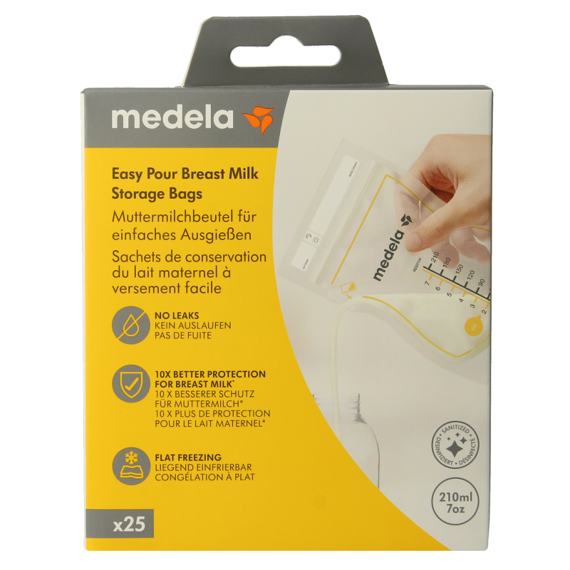 Medela Moedermelk bewaarzakjes 210ml 25 Stuks
