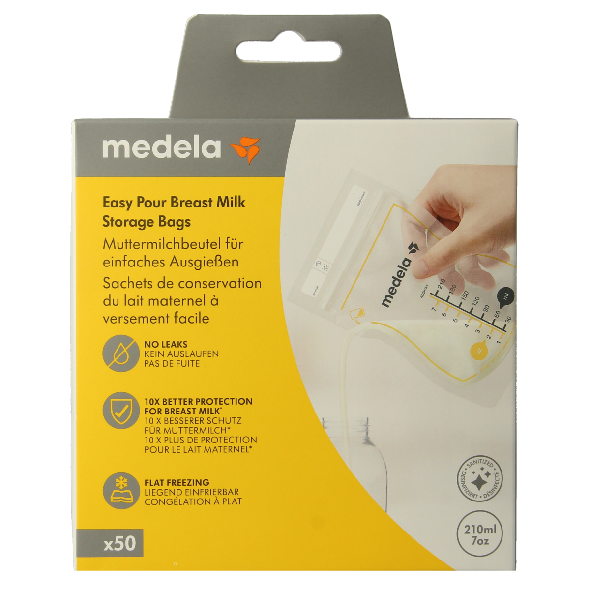 Medela Moedermelk bewaarzakjes 210ml 50.00 Stuks