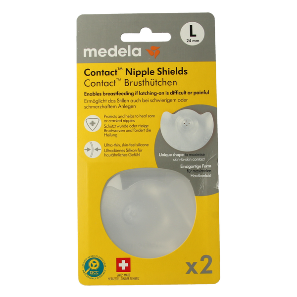 Medela Contact tepelhoedjes maat L 1.00 Paar
