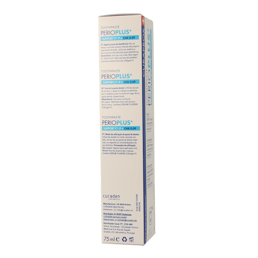 Curaprox Perio plus+ support CHX 0.09 tandpasta 75.00 Milliliter